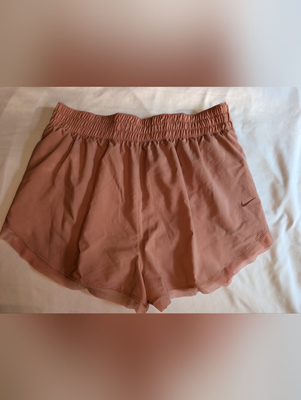 Nike Women's Dusty Rose Layered Running Shorts - Picture 2 of 13
